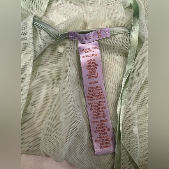 Floral Embroidered Sheer Babydoll Lingerie - Green - Picture 12 of 13